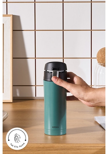 Karaca Pluton Çelik Sızdırmaz Termos Çağla Yeşili 350 ml