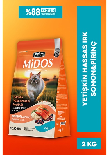 Sensitive Somon Ve Pirinçli Yetişkin Kedi Maması 2kg