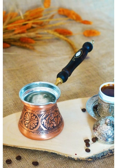 Sedef Kulplu Cezve 3 Kişilik