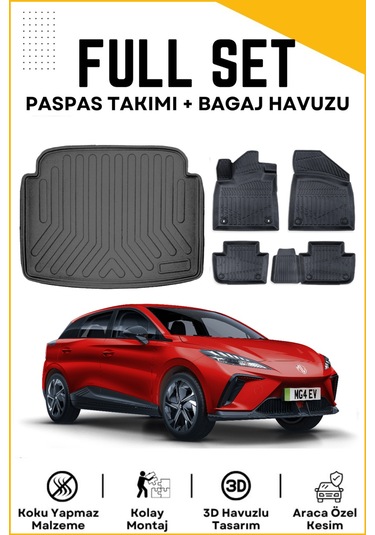 Mg 4 2024-2025 Model Luxury Alt Birebir Uyumlu Bagaj Havuzu+paspas Seti
