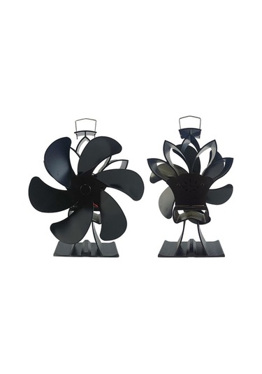 Pazly Jms Elektriksiz 6 Kanatlı Lotus Şömine Fanı, Isıyla Çalışır, Sessiz, 192x129x54 Mm