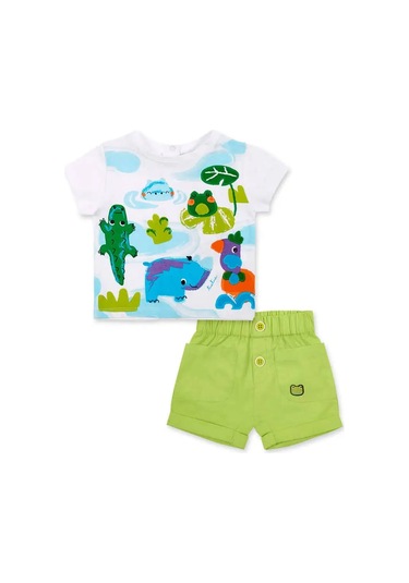 Tuctuc Erkek Bebek Bermuda Şort Takımı Tuc Tuc 11368643 Beyaz