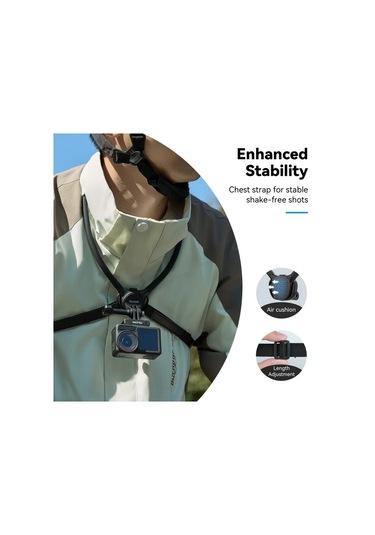 Motion003 Telesın Halter Se 2 0 Boyun Askılı Stand Se 2 0 Hava Yastıklı Ayarlanabilir Göğüs Kayışı Go Pro Hero Djı Action Insta360 Uygun -