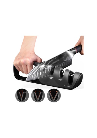 Lmetjma Ayarlanabilir Açılı Bıçak Bileyici 3 Aşamalı El Tipi Manuel Bileyici Profesyonel Bıçak Makas Bileyici Taşı Jt287