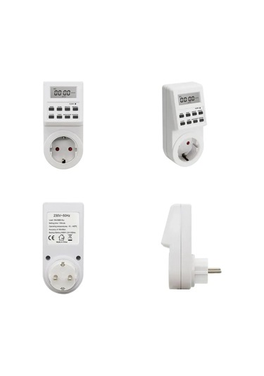 Konesam 2 Adet Zamanlayıcılı Akıllı Prizi - Ev Aletlerini Programlayarak Enerji Verimliliği Ve Kontrol Sağlar 220v, 16a, Avrupa Şarjı
