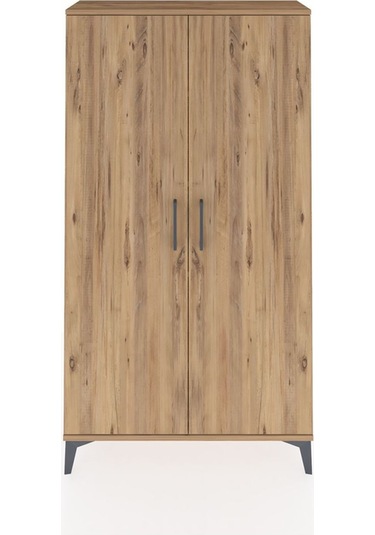 Arges Dolap 4 Raflı 2 Kapaklı 88x30x163 Çam-çam Çam