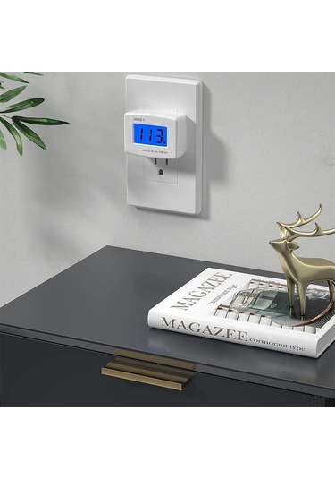 Butu Dm55-1 Ac 110v-220v Lcd Dijital Voltmetre Gerilim Test Cihazı Dedektörü Metre Ab Tak