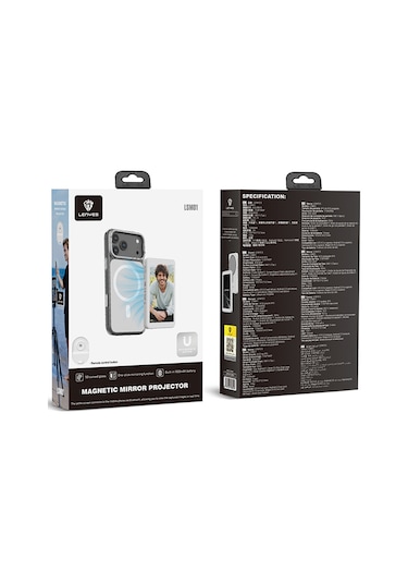 Lenyes Lsm01 Bluetooth Kumandalı Magnetik Wireless Ekran Yansıtma Cihazı Beyaz
