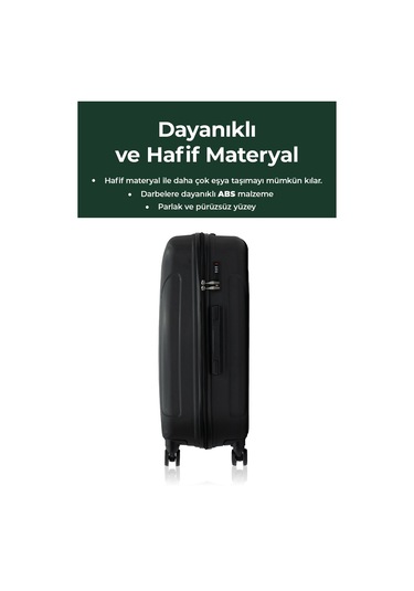 Petra Lüx Abs Büyük Boy Valiz 75 Cm Antrasit