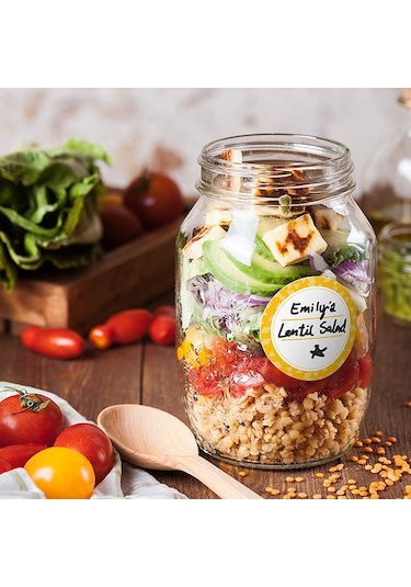 Ximistore9 Kırmızı 50mm 500 Adet/rulüv Boş Etiket: Yazılabilir, Taşınabilir, Kolay Yıkanabilir Cam Kavanoz Stickerları