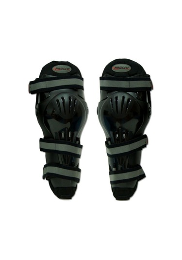 Prosev Reflektörlü Mafsallı Koruyucu Motorsiklet Dizlik Siyah