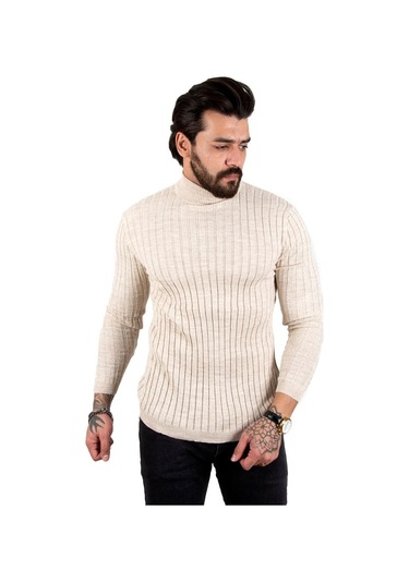 Deepsea Erkek Taş Yarım Balıkçı Örme Kazak 2100017 Taş