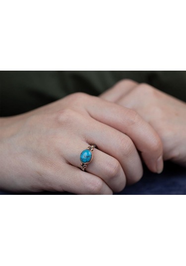 Turkuaz Taşlı Gümüş Otantik Set Gümüş