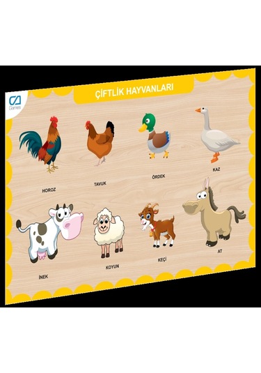 Caahs-3211 Ca Games Ahşap Çiftlik Hayvanları Bul-tak