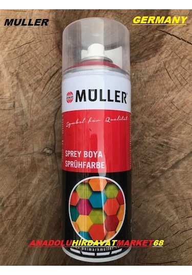 Muller Akrilik Parlak Kırmızı Sprey Boya Tampon Oto Boyası 400Ml