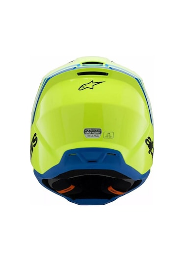 Alpinestars Sm3 Youth Radium Off-road Çocuk Genç Motosiklet Kaskı Sarı Siyah Mavi