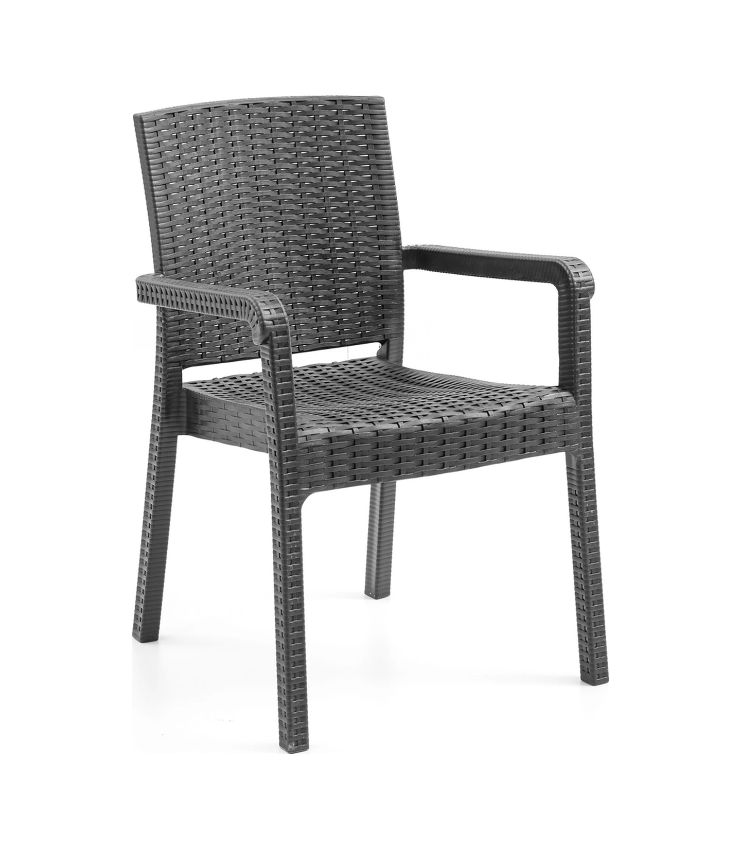 King 4'lü Rattan Sandalye Siyah Siyah