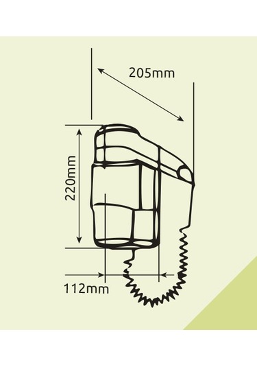 Omnipazar Xinda RCY12018A Saç Kurutma Makinesi Asma Yuvalı 1200 W