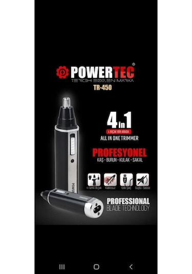 Powertec TR-450 4 In 1 Tıraş Makinesi