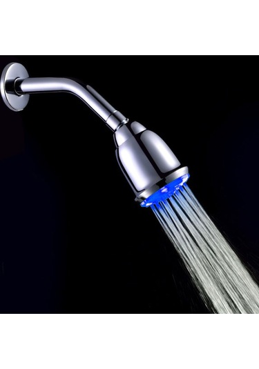 Konesam Led Su Akışı İle Çalışan 3 Renkli Sıcaklık Algılayan Yüksek Basınçlı Duş Başlığı 20mm Dahili Vida, Bağlantı Borusu Yok Diğer