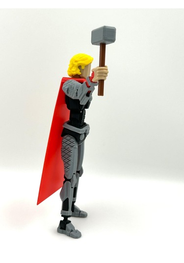 3d Baskı Eklemleri Hareketli Yıldırım Tanrısı Thor Dummy Figürü - 14 Cm Hareketli Aksiyon Figürü