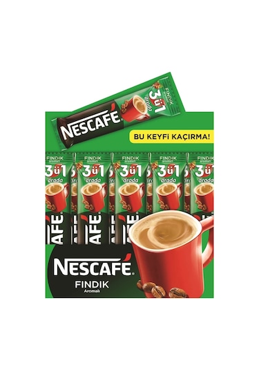 Nestle Nescafe 3'ü 1 Arada Fındıklı 48 x 17 G