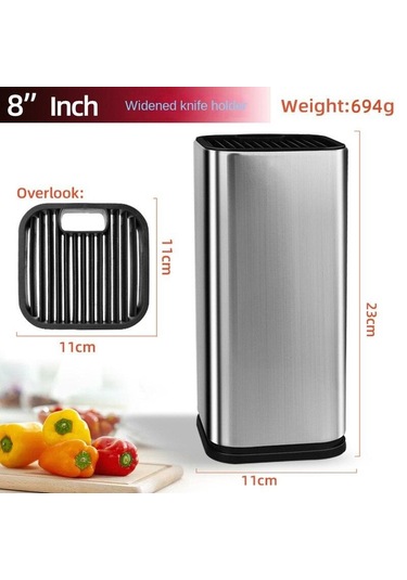 Depolama Bıçak Rafı Paslanmaz Çelik Bıçak Rafı Boşaltılabilir Bıçak Rafı Boyutu Mutfak Bıçağı Blok Mutfak Malzemeleri Depolama Rafı B