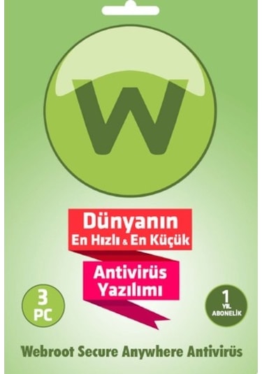 Webroot Secureanywhere Antivirus 3 Kullanıcı 1 Yıl (319994267)