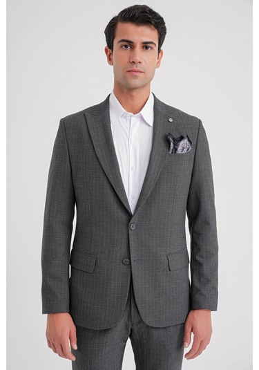 C 724 Ceket Comfort Füme Füme