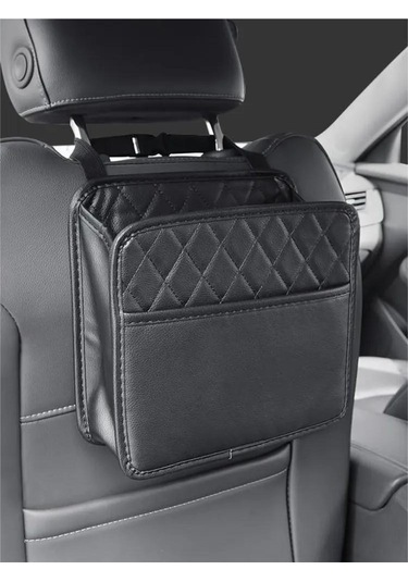 Suofeng Siyah Oto Organizer Koltuk Arka Çantası - Telefon Tutucu Ve Direksiyon Döndürücü İle Kabin Düzeni Sağlar