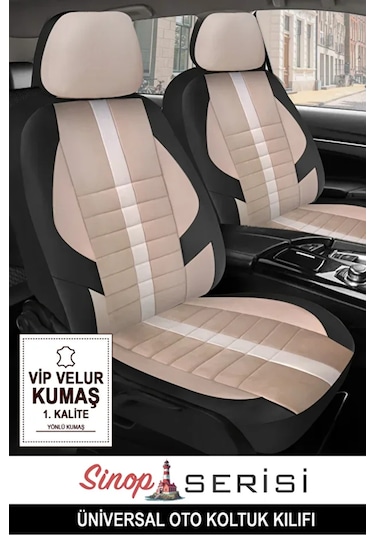 Mini Countryman F60 Cooper S 2.0 192 Hp All4 2018 Uyumlu Sinop Serisi Velur Kumaş Krem Oto Kılıfı Tam Set