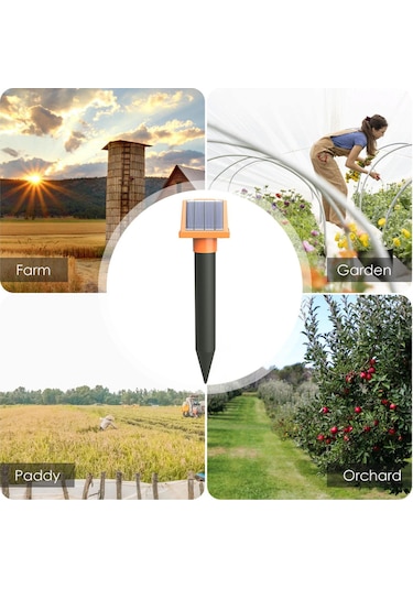 2 Adet Köstebekler, Bahçe Yard İçin Dahili Led Işıklı 2'si 1