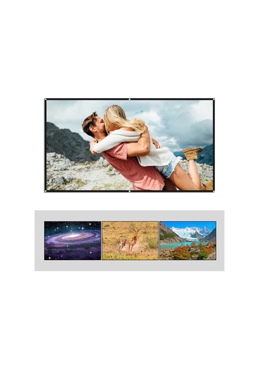 Geeroyoo 100 İnç 16:9 Beyaz Projektör Ekranı - Işığı Geçirmez, Katlanabilir Ve Kırık İzi Olmayan Ev Ofis Kullanıma Uygun