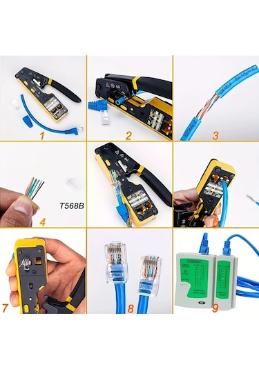 Xuweiwei Ethernet Cat8 7 6a 6 5e Ve Rj11 12 Telefon Bağlantıları İçin Metal Modüler Bağlantı Klemi Ağ Pensesi