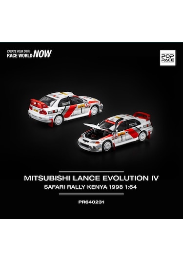 Pop Race 1/64 Mıtsubıshı Lancer Evolutıon Iv Safarı Rally Kenya 1998 231