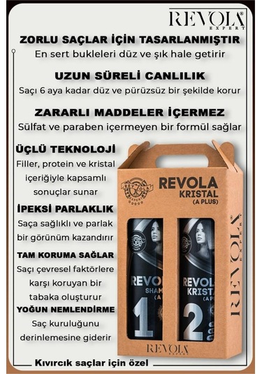 Revola Expert Kristal A Plus Saç Düzleştirici 2'li Set 2x1000 Ml
