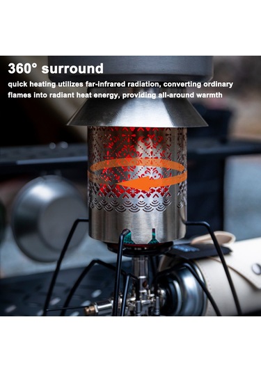 Geeroyoo Kamp Isıtıcısı - Çok Amaçlı Paslanmaz Çelik Taşınabilir Gazlı Isıtıcı Ve Su Isıtıcı