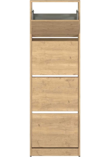 Flat Duo 4 Katlı Ayakkabılık - Florida Meşe 51x157x26 Cm Meşe
