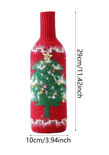 Pazly Yılbaşı Suntek Şişesi Şarap Noel-ağacı Kapağı, El Cl