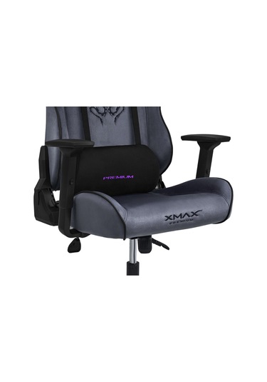 Rio Balerion Antrasit Gri Kadife Terletmez Kumaş Gaming Oyuncu Koltuğu -2 Gri