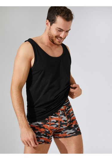 Koton Pamuklu Basic Atlet Siyah 3wlm20002mk 3WLM20002MK999