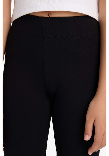 Defacto Kız Çocuk Biker Penye 2li Tayt B7616a825smbk81 SiYAH