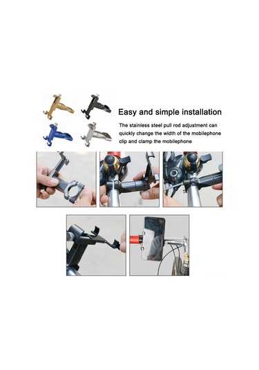 Geeroyoo Alüminyum Bisiklet Motor Bisikleti Telefon Tutucu 55-100mm Cihazlar İçin 19-30mm Saplara Uyumlu Güçlü Sabitleme Sj-01 Gümüş GÜMÜŞ