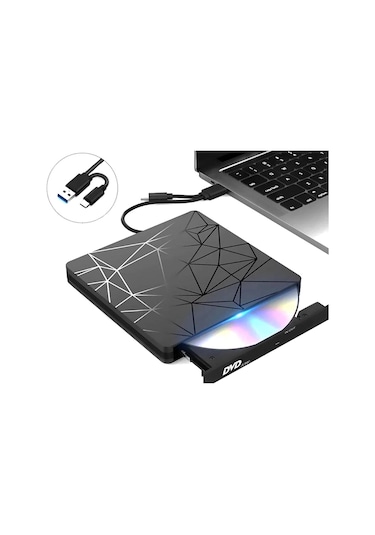 Sones Usb 3.0 Type-c Dvd Sürücüsü Sürücüsüz Yüksek Hızlı Okuma Yazma Kaydedici Cd Yazıcı Harici Dvd-rw Oynatıcı