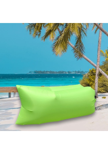 Suntek Şişme Hava Şezlong Kanepe Taşınabilir Plaj Yeşil