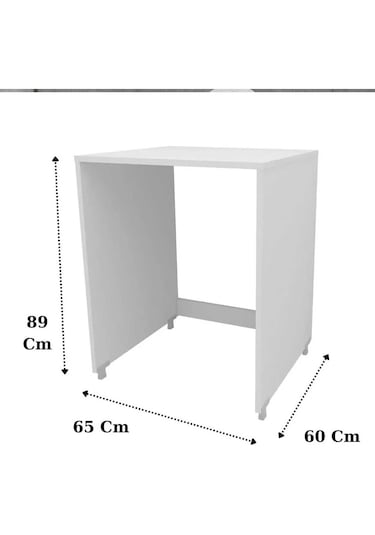 Reyo Home Enda Çamaşır Ve Kurutma Makinesi Dolabı Kapaksız Mat... Beyaz