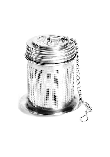 1 Adet Paslanmaz Çelik Çay Demlik Süzgeç Çaydanlık Yeniden Kullanılabilir Örgü Filtre Gümüş
