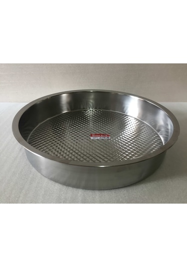 Çiğ Köfte Tepsisi - 3 Numara - Çelik Leğen Motifli - 44 CM