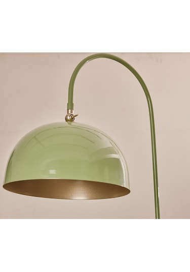 Luzarana Sonart Lambader Su Yeşili Metal Tasarım Lüx Yerden Aydınlatma Sarı