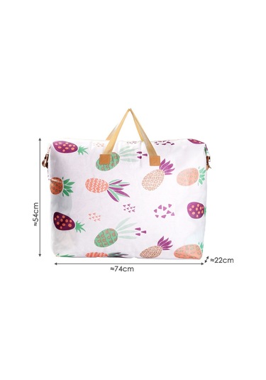 Sones Giysi Yorgan Saklama Çantası Büyük Kapasiteli Su Geçirmez Nem Geçirmez Taşınma Bagaj Çantası, Stil: 85l Büyük Ananas Diğer